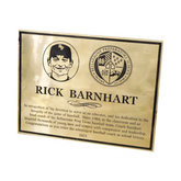 Etched Commemorative Brass Plaques: custom Logo, text, and photo